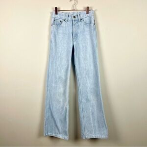 French Star Vintage 70s Jeans‎ High Rise Light Wash Zipper Back Pocket Size 27